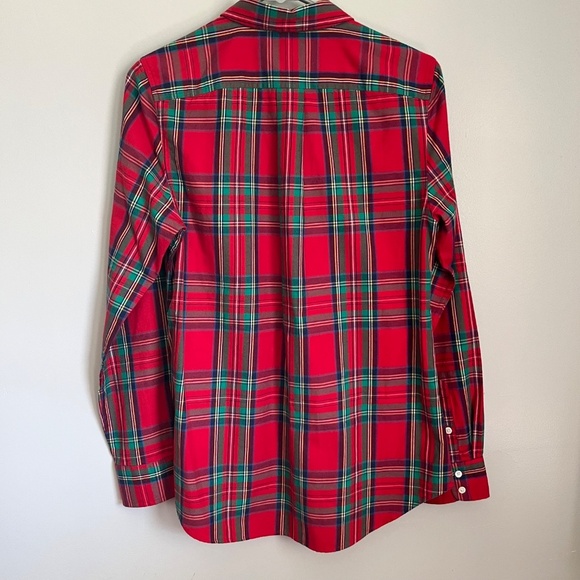 Vineyard Vines Women's Jolly Plaid Classic Button Down Shirt Top Size 8 - Picture 10 of 13